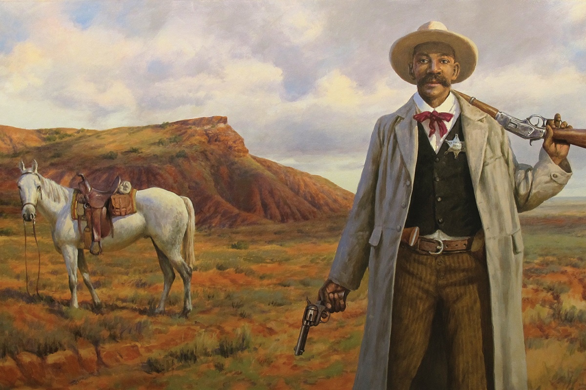 Bass Reeves and His White Stallion